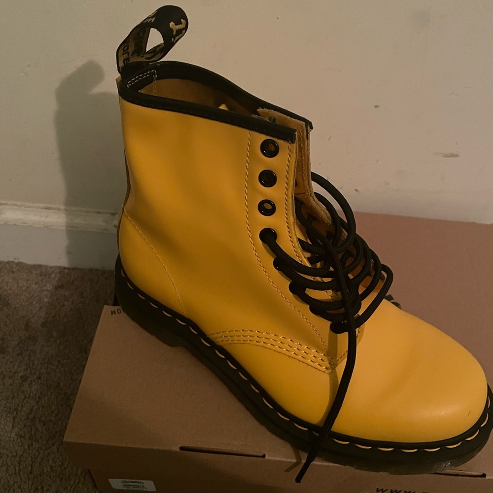yellow doc martens